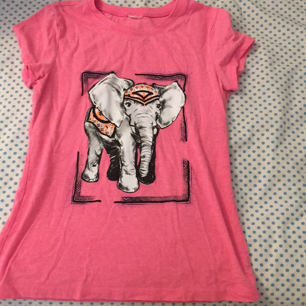 Pink , elephant shirt